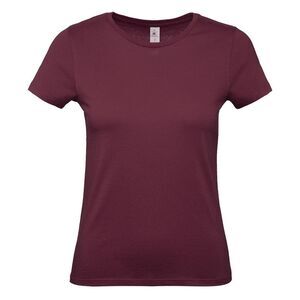 B&C Womens/Ladies E150 Tee / Burgundy
